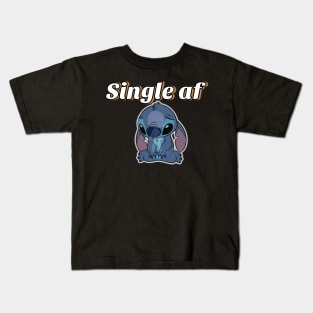 A sad, single,lonely Stitch Kids T-Shirt